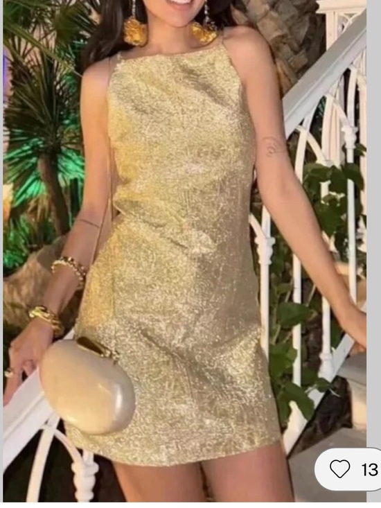 Zara Dresses & Skirts - Zara Metallic Gold Mini Dress
